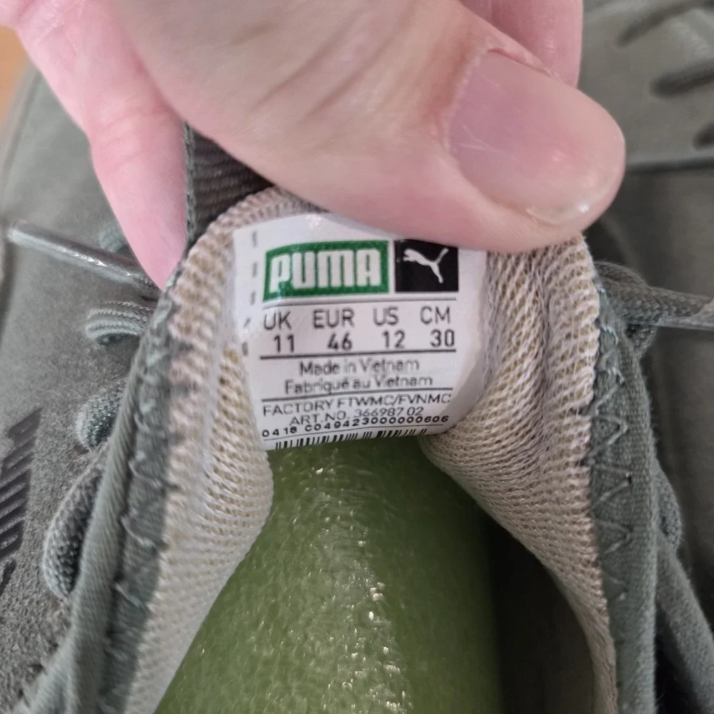 Puma Breaker Sneakers Mens US 12 Green Suede Lace Up Casual Shoes Low Top